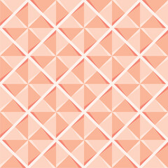 Seamless Geometric Tile Pattern in Soft Peach and Coral Tones, Abstract Symmetrical Background for Wall Art, Fabric Prints, Stationery, Tiles, Interior Decor, and Digital Graphic Projects.