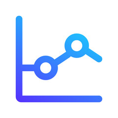 line chart gradient icon
