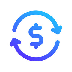 monthly recurring revenue gradient icon