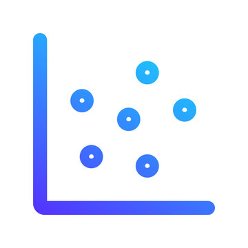scatter plot gradient icon