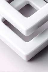 Stacked White Square Frames with Drop Shadows