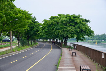 Boardwalk and Bike Path Beside Ara Waterway