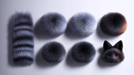 Fur textures, various shapes