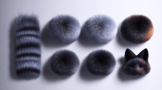 Fur textures, various shapes