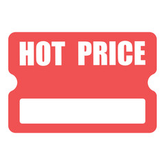 Best price sale sticker and label. Red discount price tag promo template