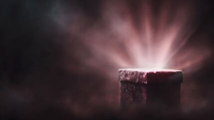 Mysterious light bursting from a surprise gift box