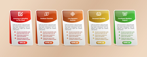 five step 3D infographic with diagonal layout background. Timeline graph chart, workflow business presentation template, flowchart structure. Vector graph banners technology.