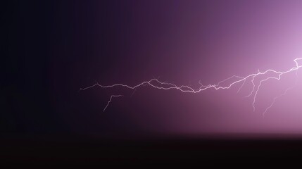 Minimalist Purple Lightning Illustration - Sharp Light Focus on Empty Background for Technology and Nature Concepts (8K Ultra-Detailed)