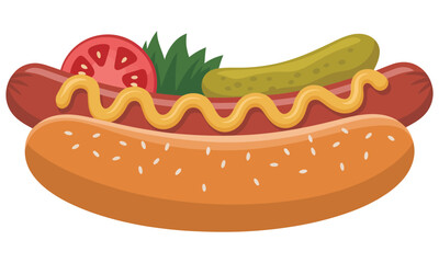hot dog vector illustration
