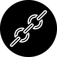 Link Chain Vector Line White Circle Black Icon Design