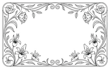 frame with floral ornament