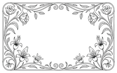 frame with floral ornament