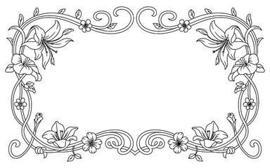 frame with floral ornament