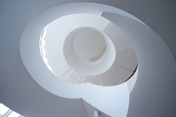 White Spiral Staircase A Mesmerizing Journey To The Above