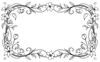frame with floral ornament