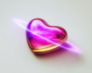 Heart with a glowing ring
