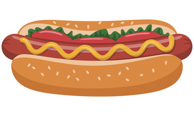hot dog vector illustration