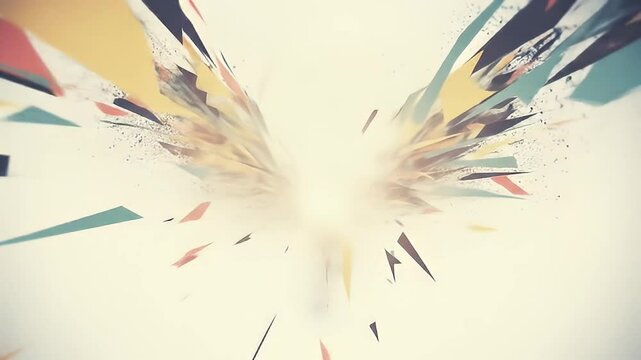 Colorful abstract floral grunge vector art with paint splashes and star-shaped border