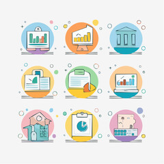 Data icons that make pitch decks pop fast.