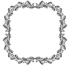 vintage frame with floral ornament