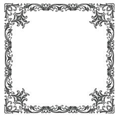 decorative frame with floral ornament
