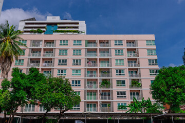 high rise towers building residential apartments Sukhumvit Rd Asoke Nana BKK Bangkok Thailand