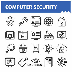 A comprehensive vector set of black business and finance icons for web and mobile interfaces, featuring symbols for communication, money,