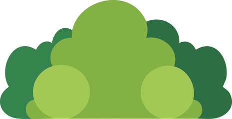 Fototapeta premium green bushes flat isolated