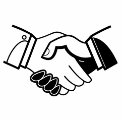Fototapeta premium Handshake vector illustration depicting business partnership, agreement, and teamwork success