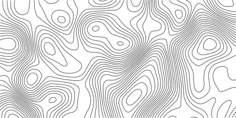 Fototapeta premium Abstract seamless pattern with lines and stylized height of the topographic contour in lines and topo graphic map design. Topology, Cartography or terrain path concept