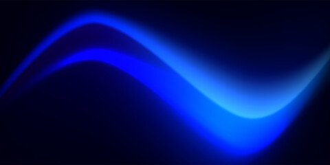 Abstract gradient waves on blue background
