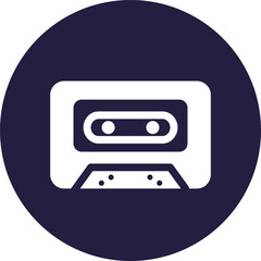 Cassette Tape Illustration on Purple Background