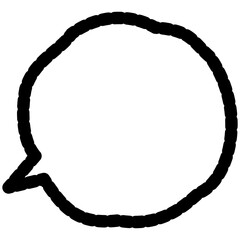 Rounded Speech Bubble Icon for Chat and Communication – 丸いシンプル吹き出しアイコン