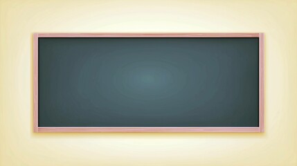 Blank chalkboard on the wall at school ready for the lesson 