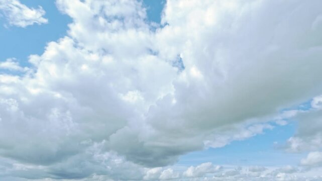 timelapse of the sky of large clouds for weather forecast