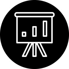 Presentation Vector Line White Circle Black Icon Design