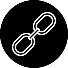 Link Vector Line White Circle Black Icon Design