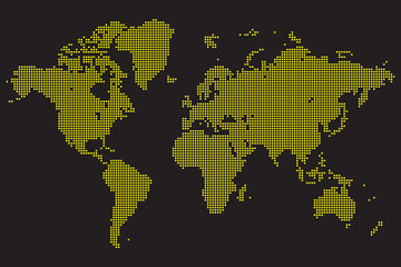 Fototapeta premium Visualize geographical continent with dotted world map design on accurate cartography representation