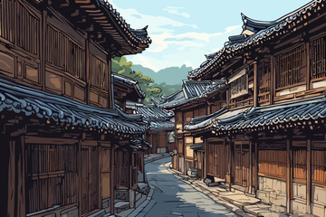 Obraz premium Wandering Through Hidden Streets of a Japanese Village5