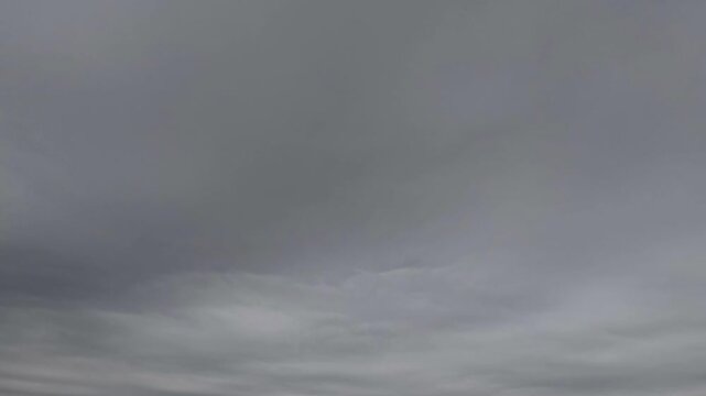 sky timelapse of massive leaden snow or rain clouds