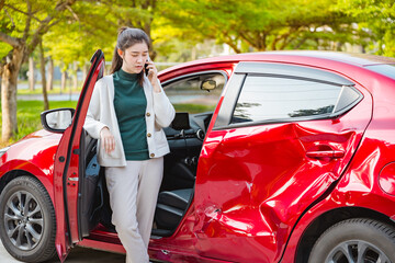 Car accident crash, Cars insurance protection, Claim collision, Auto emergency.