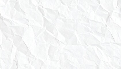 White Crumpled Paper Texture Background