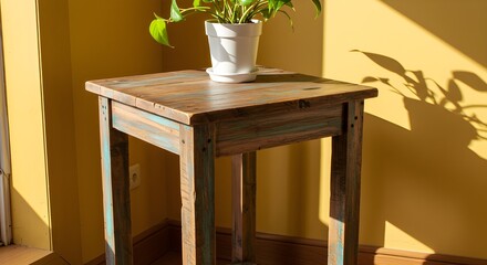 Side table and decoration .