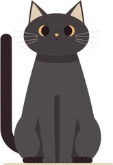 Fototapeta premium Cat vector illustration in flat style
