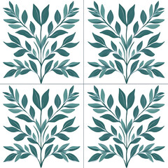 Seamless tile patterns combining cultural, modern, and botanical inspirations for commercial vector.