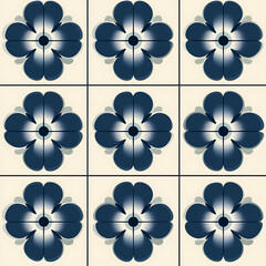 Seamless tile patterns combining cultural, modern, and botanical inspirations for commercial vector.