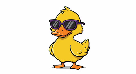 Cool Duckling with Sunglasses