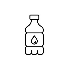 Plastic water bottle. Pixel perfect vector icon