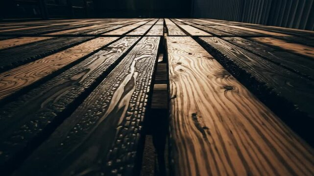 Shou Sugi Ban Wood Floor Close Up