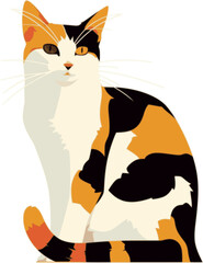 Cat vector illustration in flat style